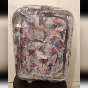 Superman Comic Print Carry-on Suitcase! Brand New In Plastic!